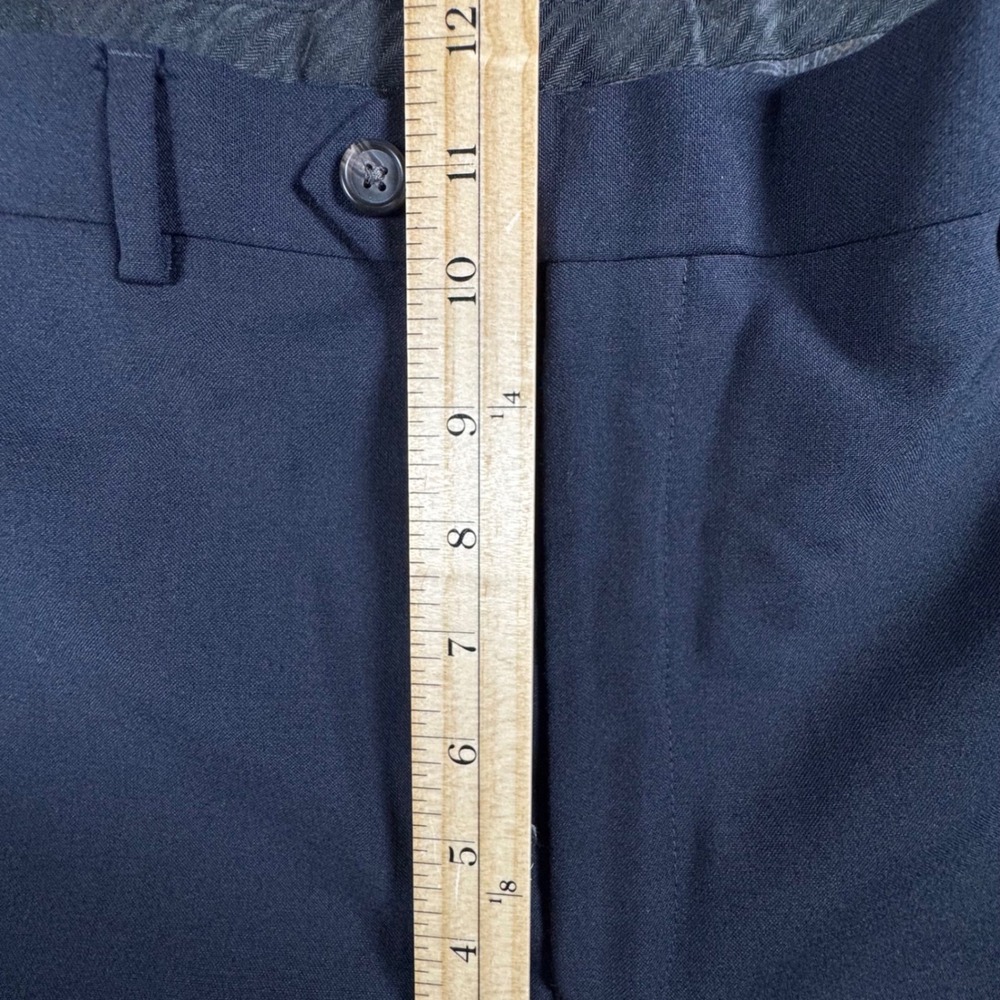Lauren Ralph Lauren Dress Pants Mens 38x32 Navy Blue Wool Blend Flat Front Pants - Picture 4 of 6